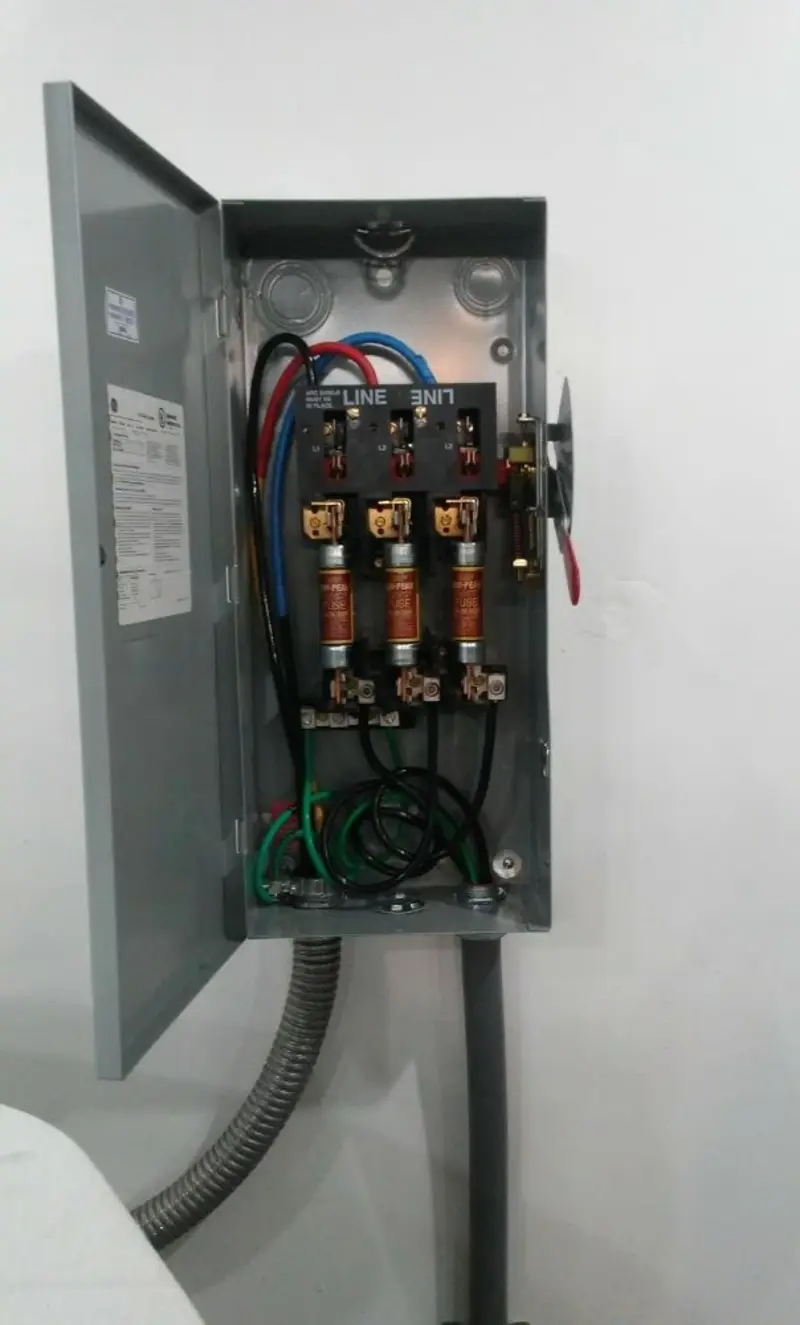 Three-phase disconnect switch installed for Electrical Wiring & Rewiring in Marion